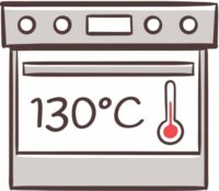 Backofen auf 130 Grad vorheizen