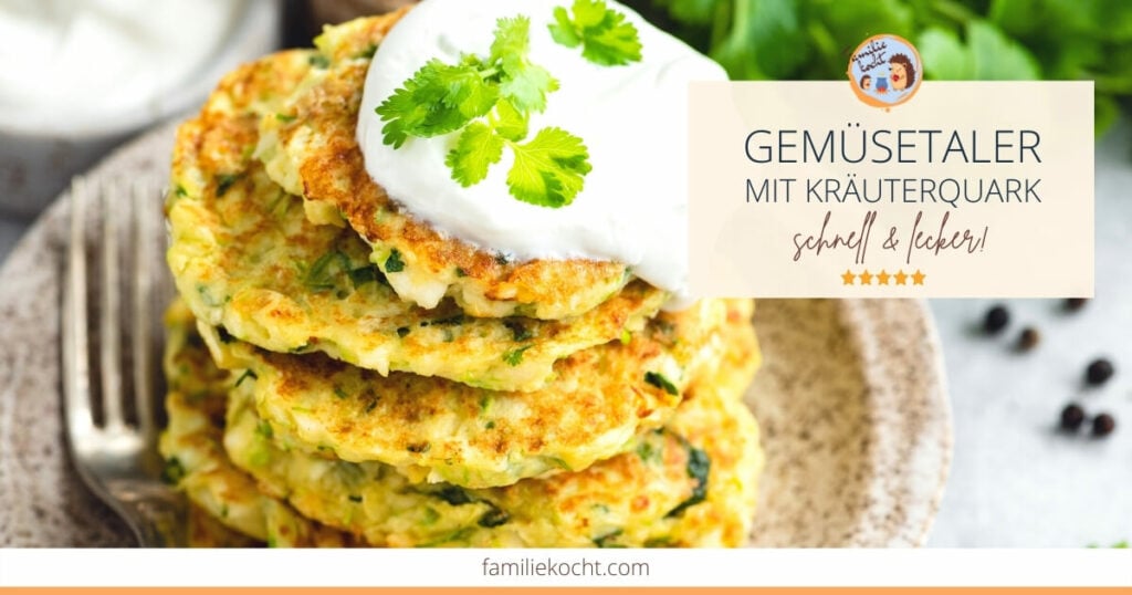 Gemüsetaler mit Kräuterquark