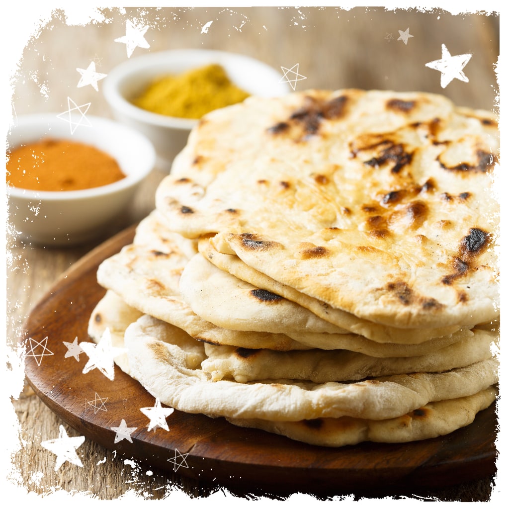 Indisches Naan Brot ohne Hefe » schnelles, leckeres Rezept