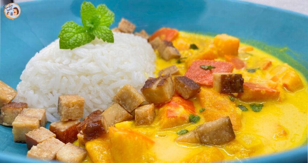 Kürbissuppe mit Tofu