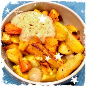 Ofengemüse mit Kräuterquark Rezept