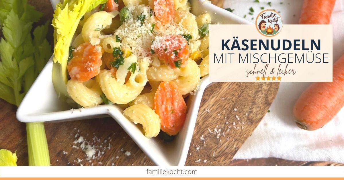 Käsenudeln mit Mischgemüse - schnell & vegetarisch (Rezept) Käsenudeln mit Mischgemüse - schnell & vegetarisch (Rezept)