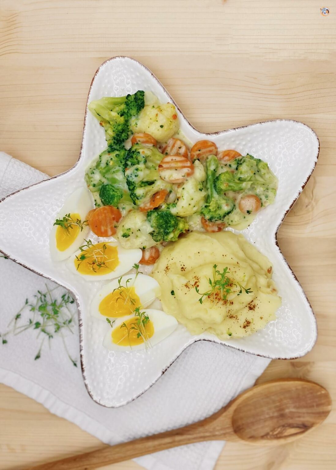 Kaisergemüse mit Kartoffelbrei und Ei ♥ lecker und vegetarisch