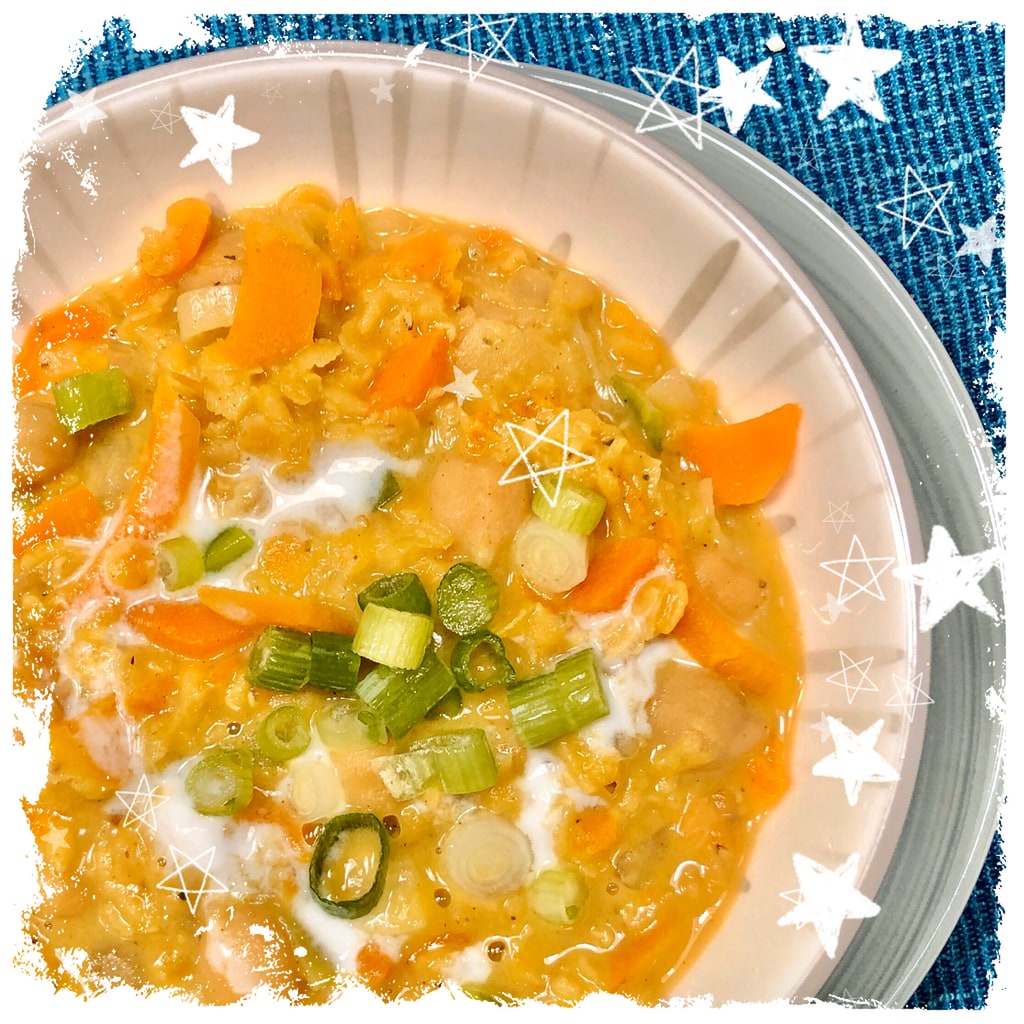 Veganer Karotten Kokos Linseneintopf Rezept