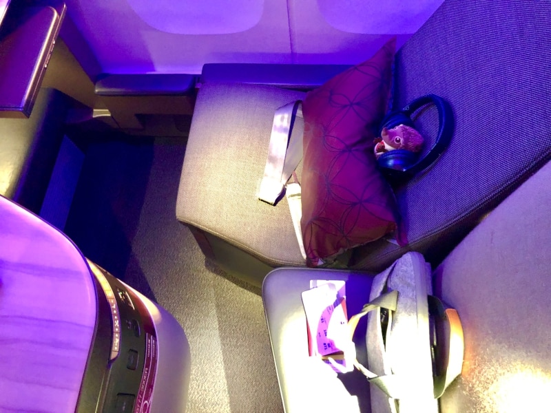 36 Mein Bett im Flugzeug auf der Rückreise