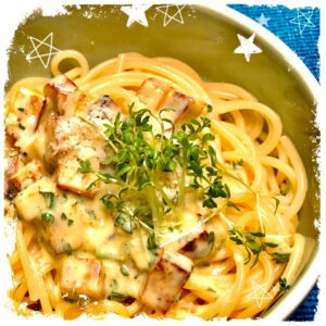 Spaghetti mit Räuchertofu Carbonara Rezept