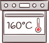 Backofen auf 160 Grad vorheizen