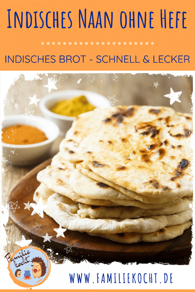 Indisches Naan Brot ohne Hefe Pin