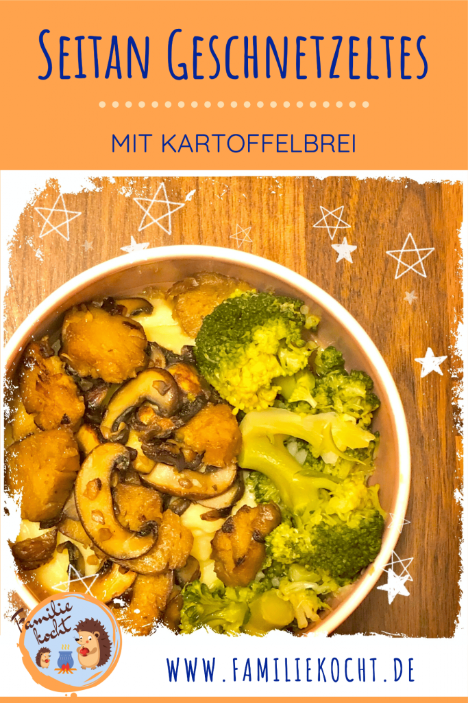 Seitan Geschnetzeltes mit Kartoffelbrei Pin