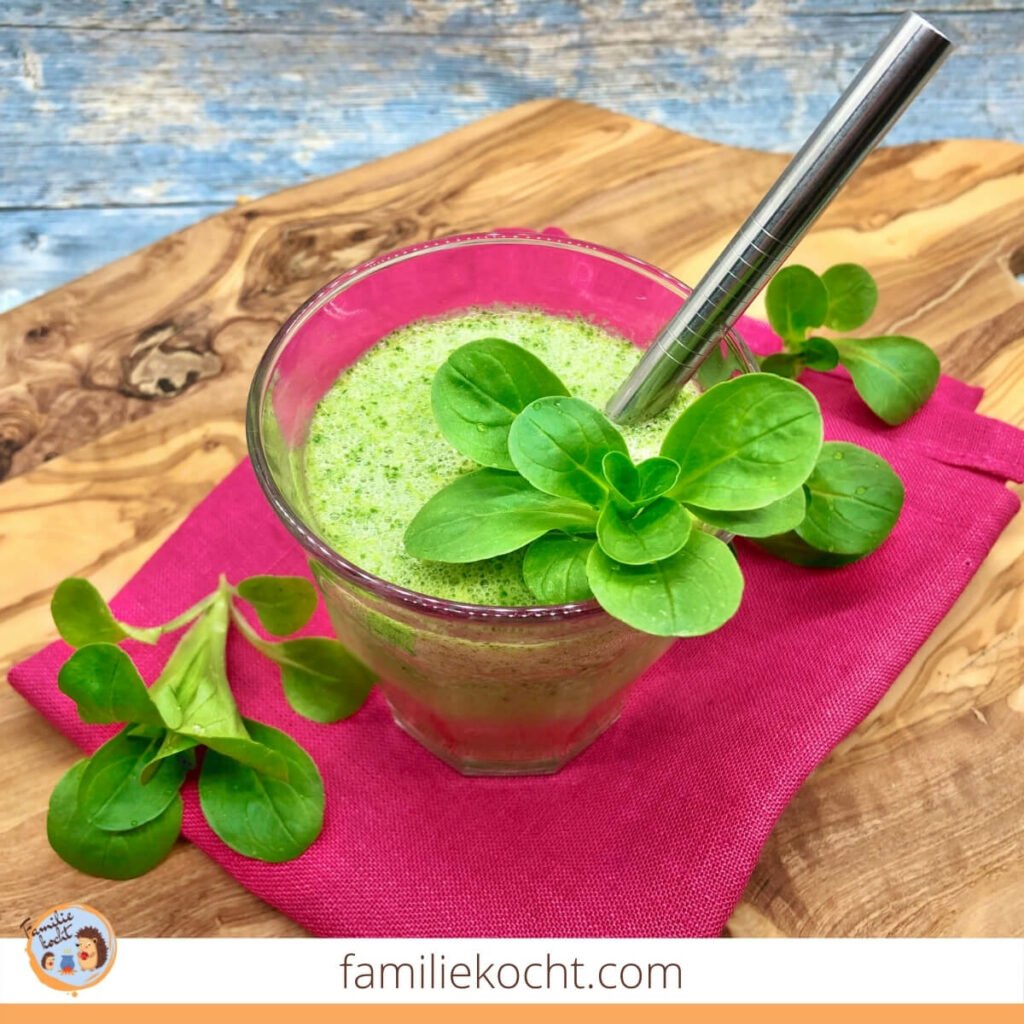 Grüner Smoothie mit Feldsalat