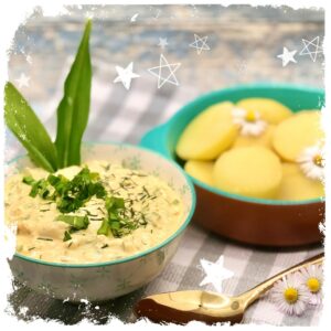 Bärlauch Hüttenkäse Dip Rezept