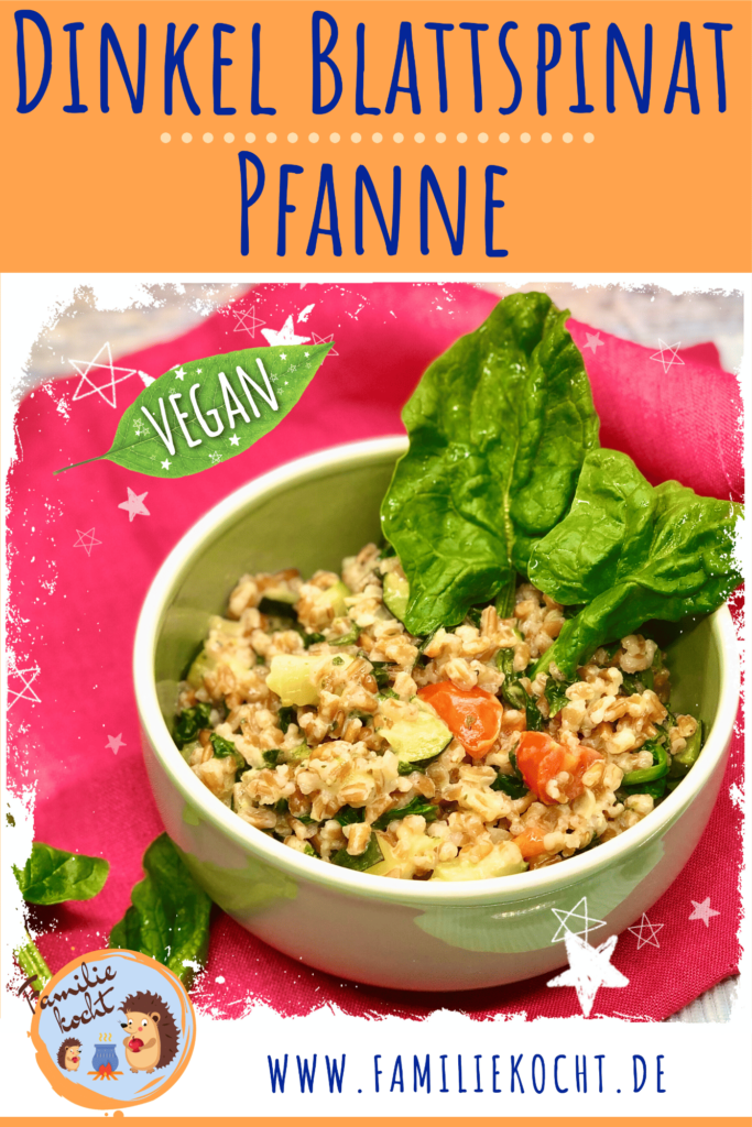 Dinkel Blattspinat Pfanne Pin