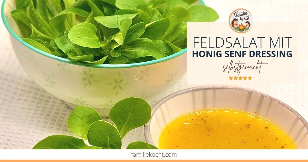 Selbstgemachtes Honig Senf Dressing mit Feldsalat ♥ vegan Selbstgemachtes Honig Senf Dressing mit Feldsalat ♥ vegan