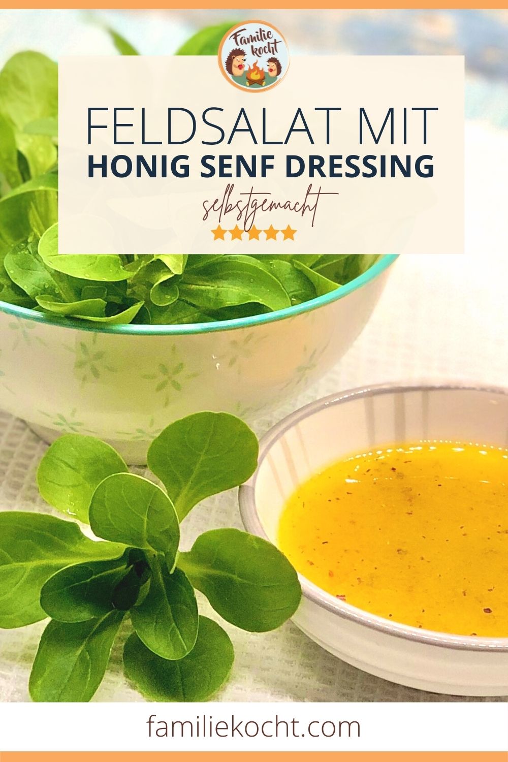 Selbstgemachtes Honig Senf Dressing mit Feldsalat ♥ vegan Selbstgemachtes Honig Senf Dressing mit Feldsalat ♥ vegan