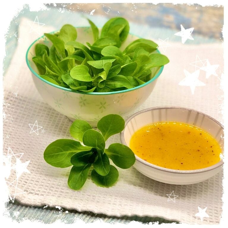 Feldsalat mit Honig Senf Dressing Vegan Rezept