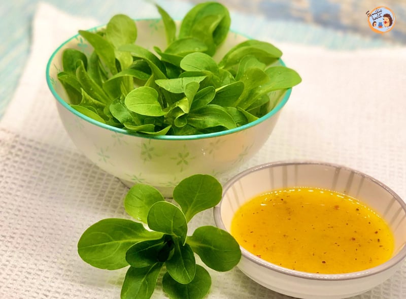 Feldsalat mit selbstgemachtem Honig Senf Dressing ♥ vegan