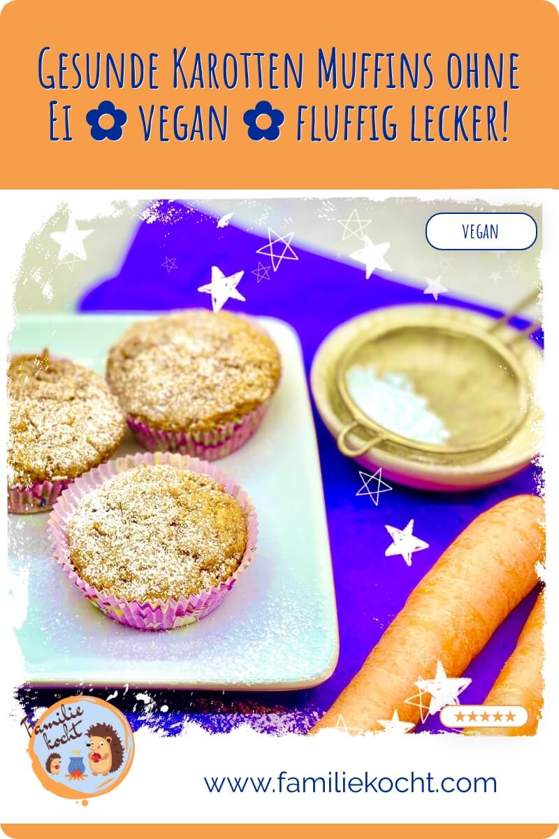Gesunde Karotten Muffins ohne Ei