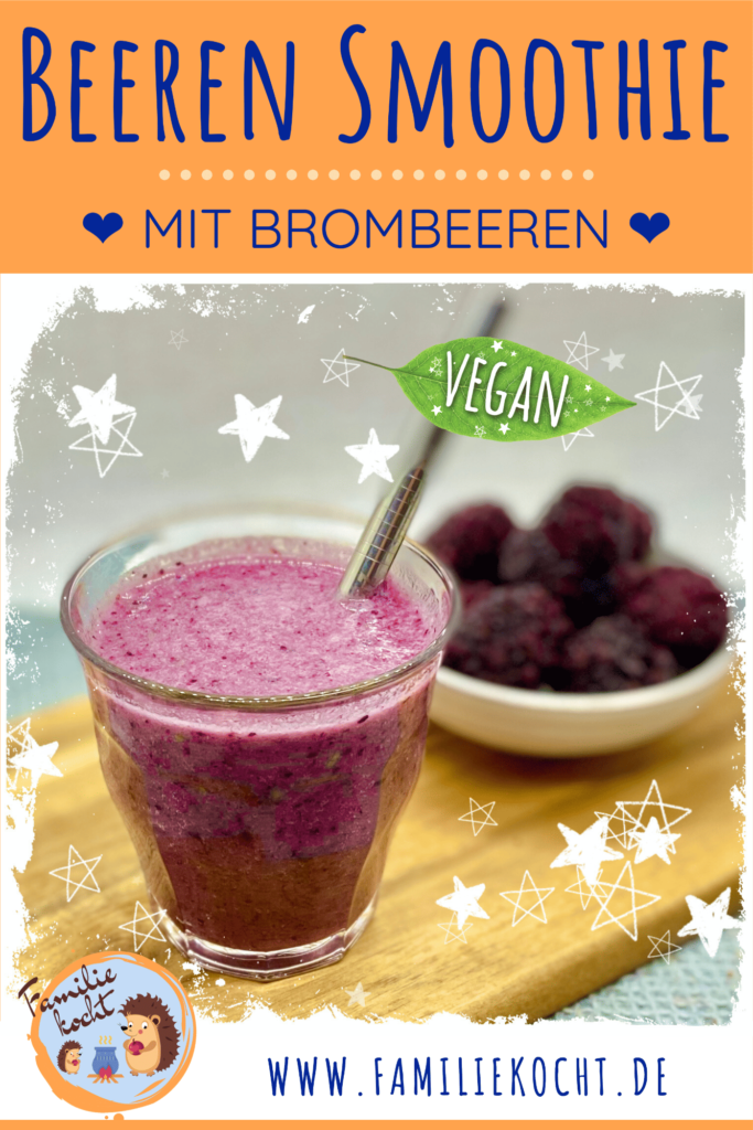 Beeren Smoothie mit Brombeeren Pin