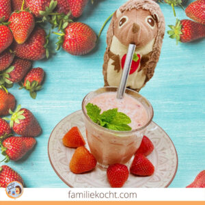 Erdbeer Smoothie mit Haferflocken