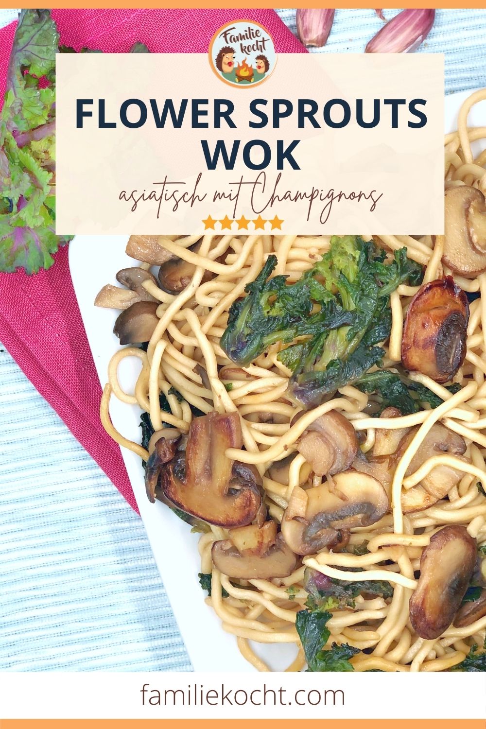 Flower Sprouts Wok ♥ asiatisch mit Champignons in nur 20 Min