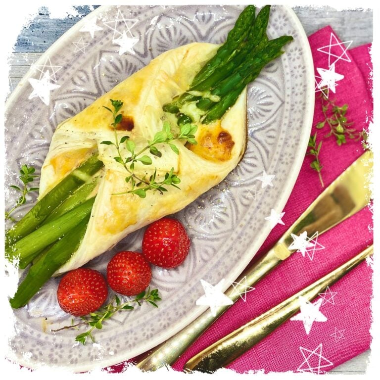 Grüner Spargel in Blätterteig Rezept
