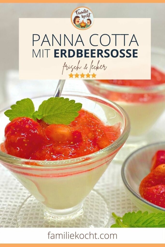 Panna Cotta mit Erdbeersoße