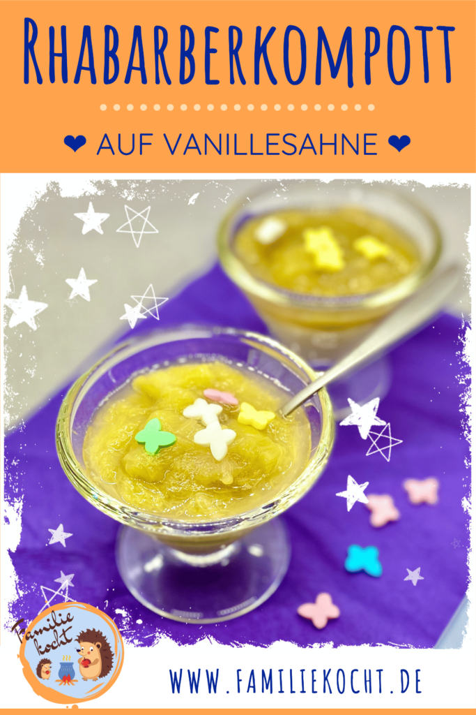 Rhabarberkompott auf Vanillesahne Pin