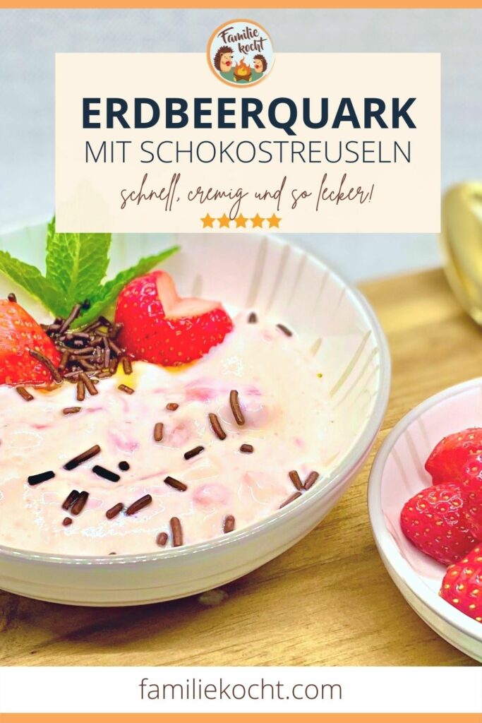 Erdbeerquark mit Schokostreuseln