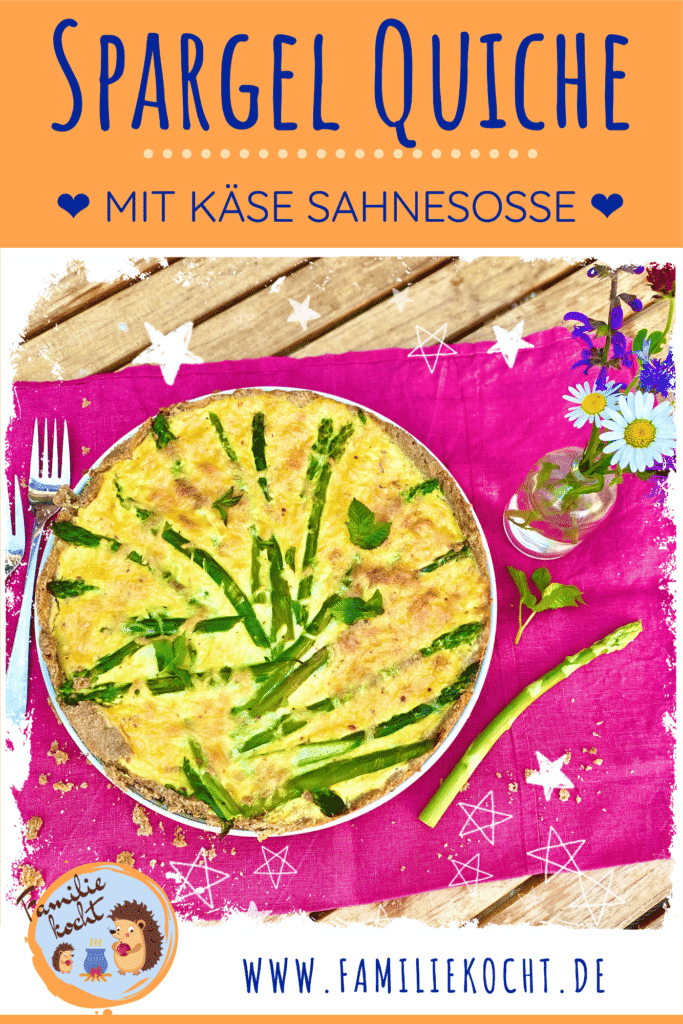 Spargel Quiche mit Käse Sahnesoße Pin