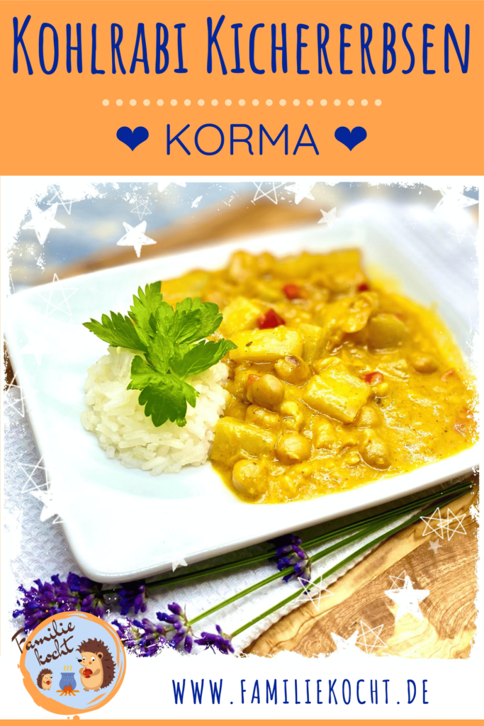 Kohlrabi Kichererbsen Korma Curry Pin