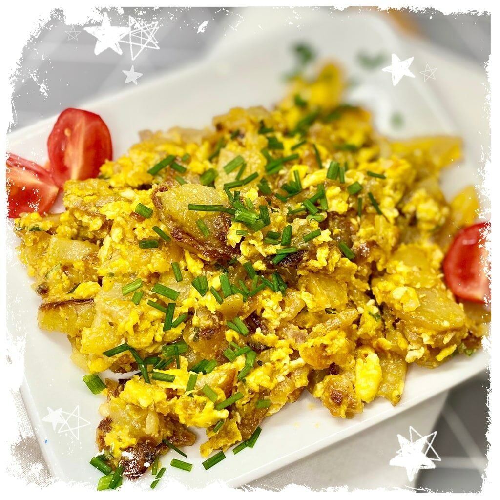 Bauernfrühstück Bratkartoffeln mit Ei Rezept