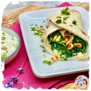 Wraps mit Blattspinat und Gorgonzolacreme Rezept