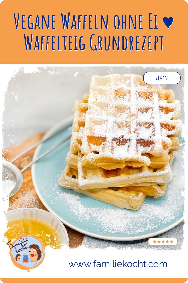 Vegane Waffeln ohne Ei ♥ Waffelteig Grundrezept