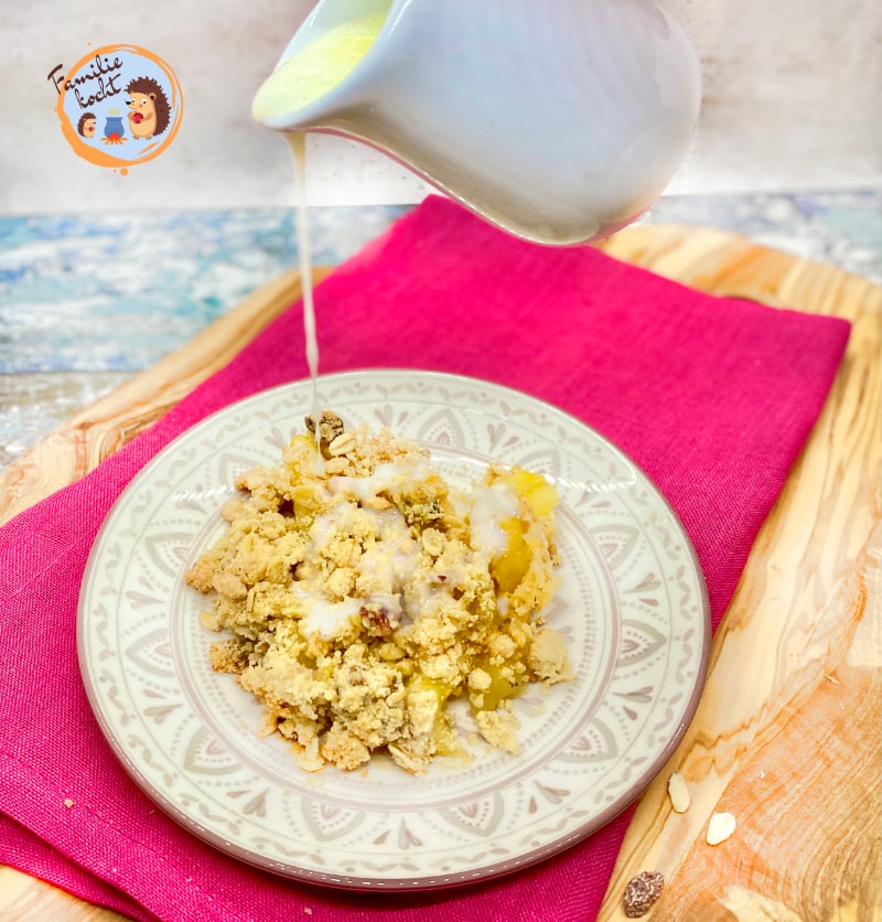Apfel Zimt Crumble Streusel Nachtisch