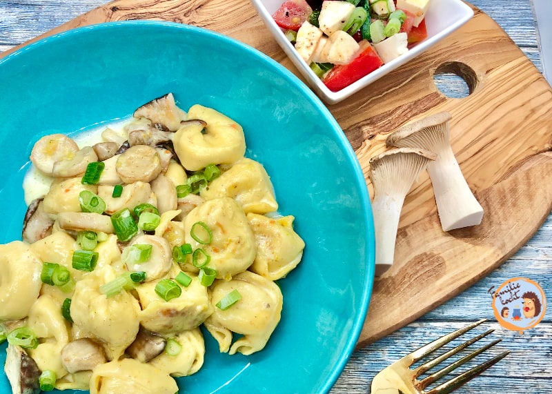 Pilz Pasta mit Käse Austernpilze