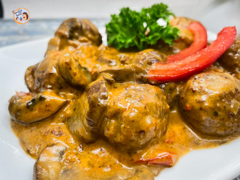 Vegetarische Köttbullar mit Piilz Rahmsoße