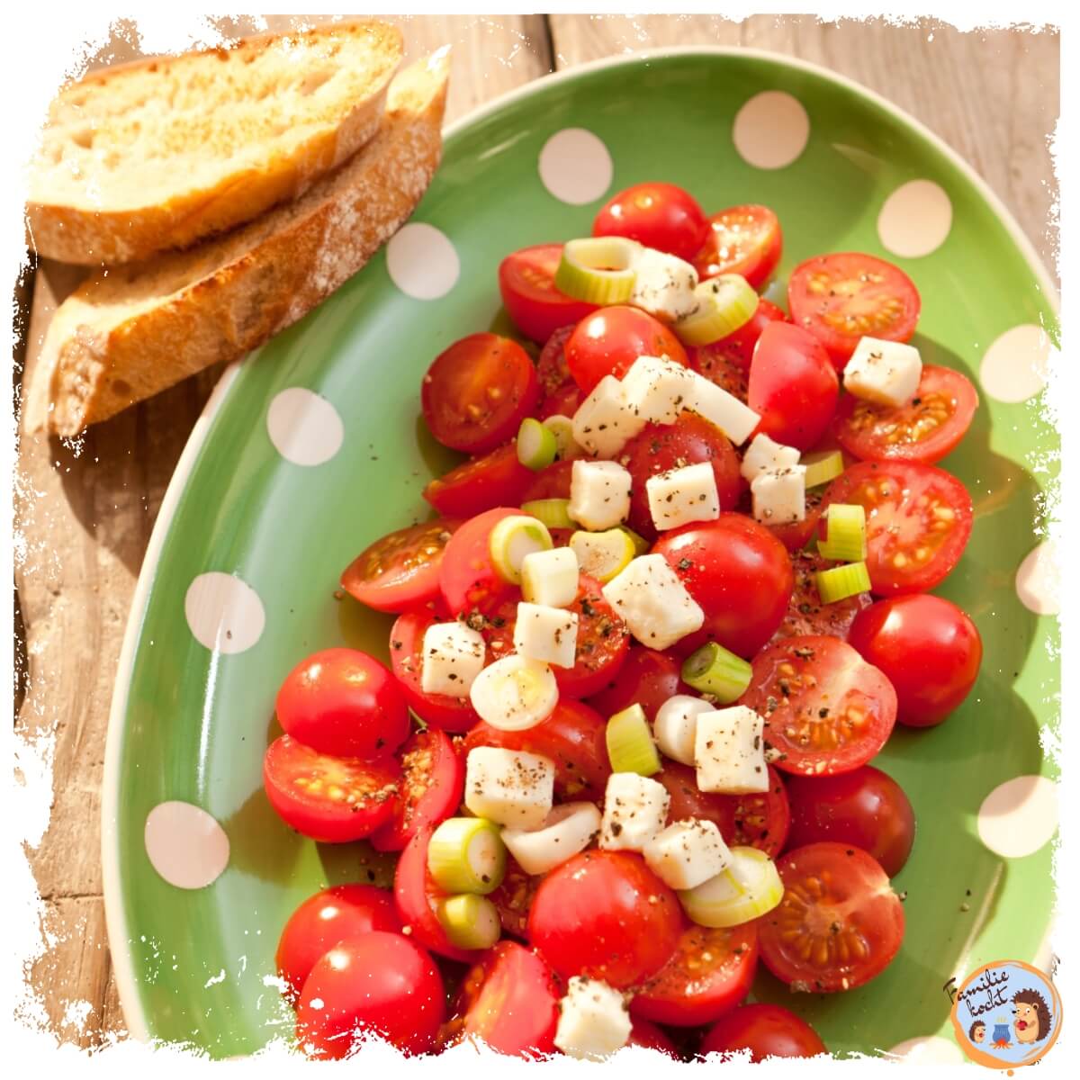 Tomato Mozzarella Salad With Spring Onions In 10 Minutes
