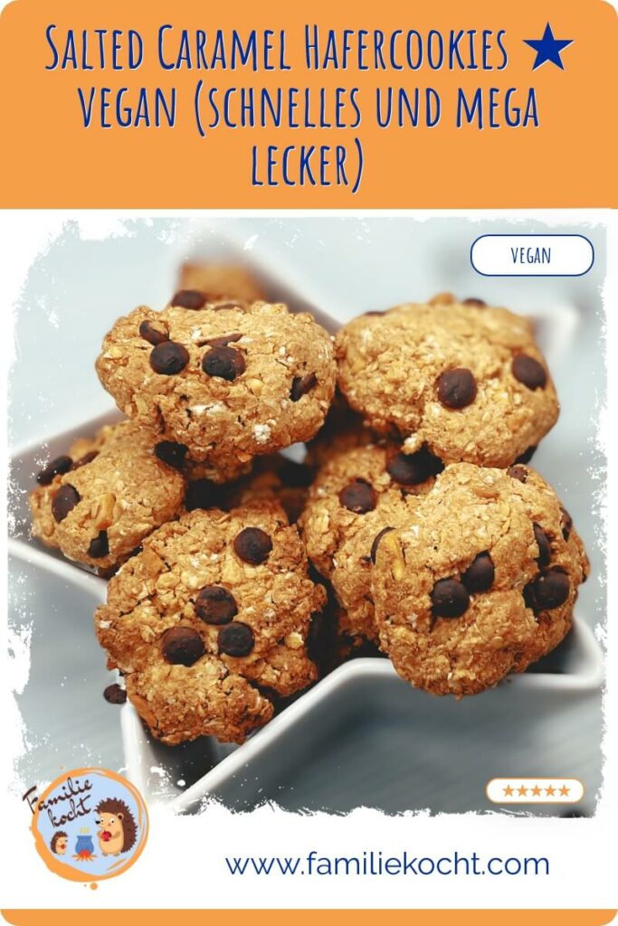 Salted Caramel Hafercookies vegan Rezept