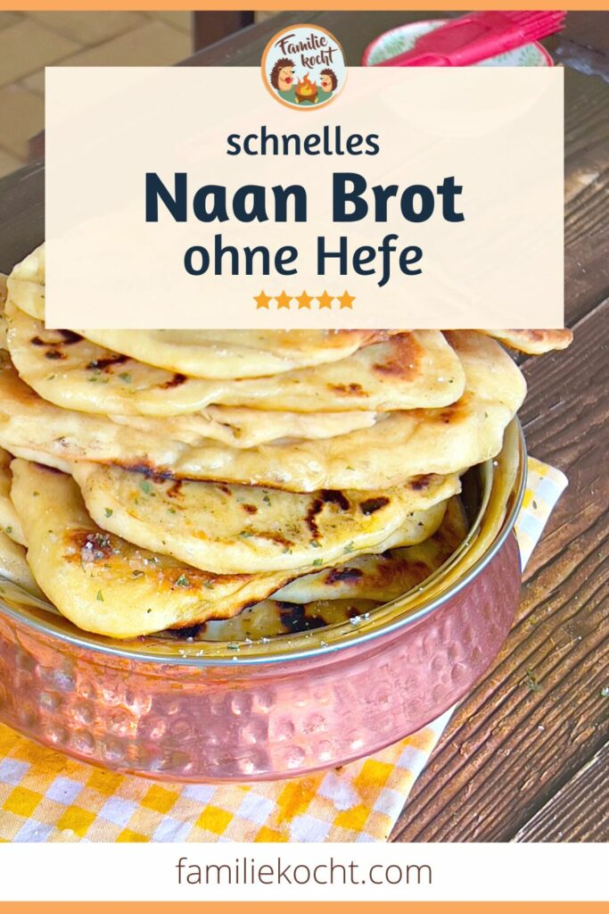 Naan Brot ohne Hefe Pin