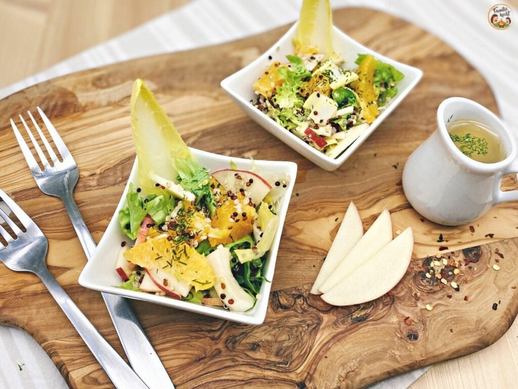 Chicoree Salat Apfel Quinoa