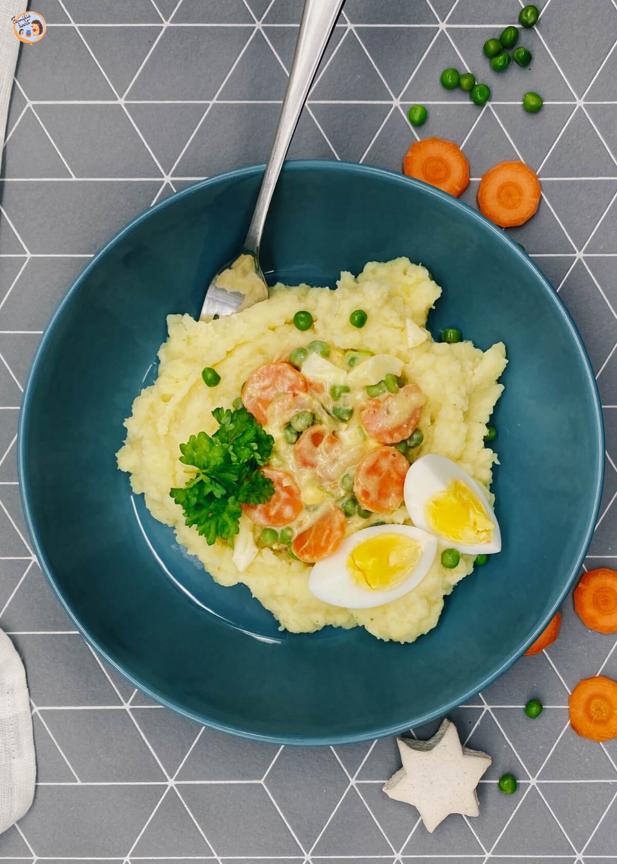 Eierragout mit Kartoffelbrei