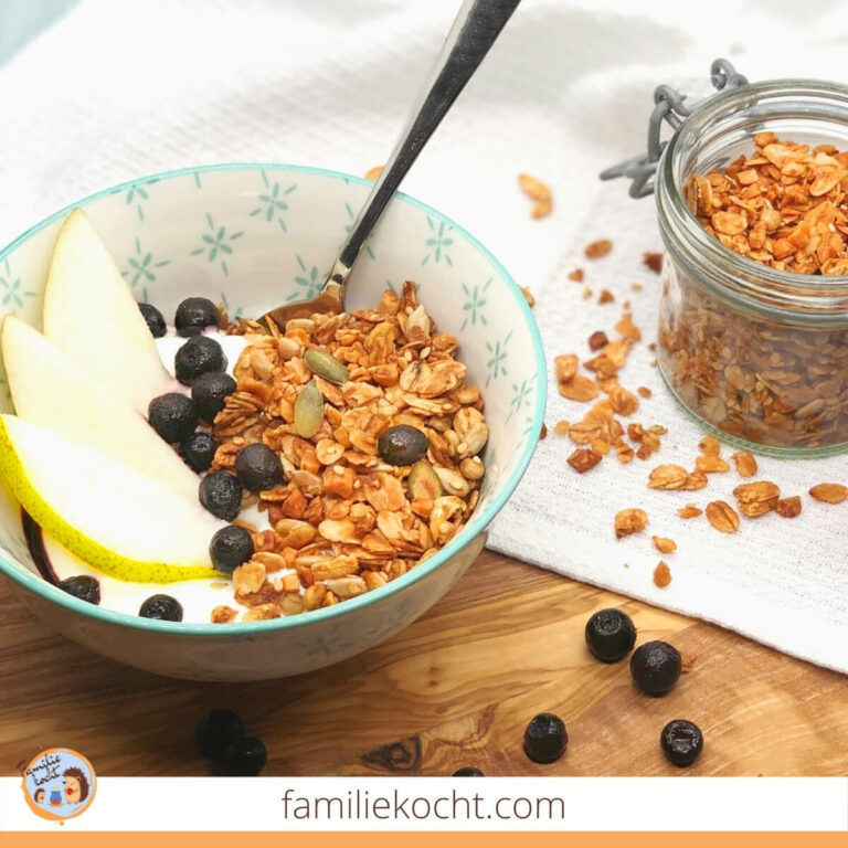 Granola ohne Zucker Knuspermüsli selbst gemacht! (Rezept)