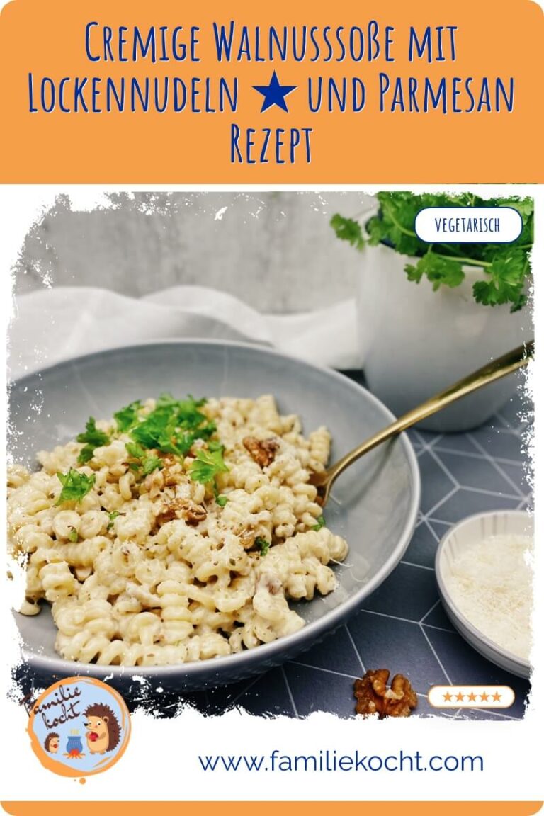 Cremige Walnusssoße mit Lockennudeln ★ und Parmesan Rezept