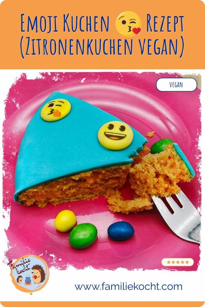 Emoji Kuchen (veganer Zitronenkuchen)