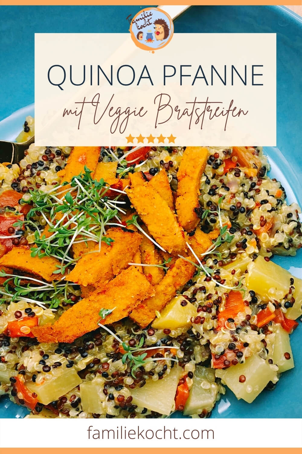 Quinoa Pfanne mit Veggie Bratstreifen