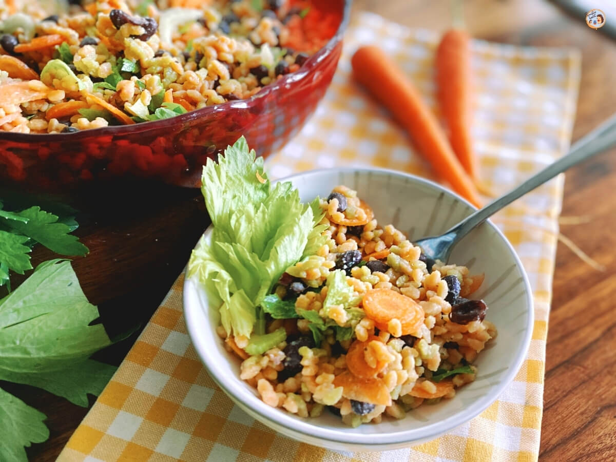 Risoni Salat mit Schwarzen Bohnen und Karotten ♥ Rezept