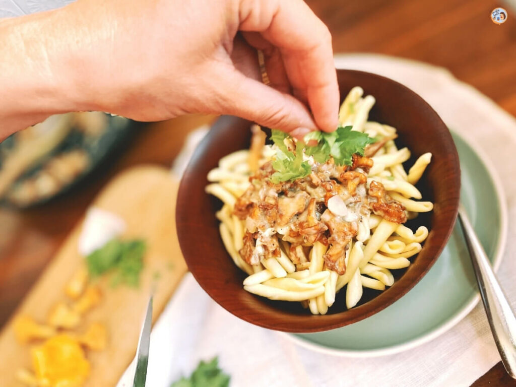 Pasta mit Pfifferlingen