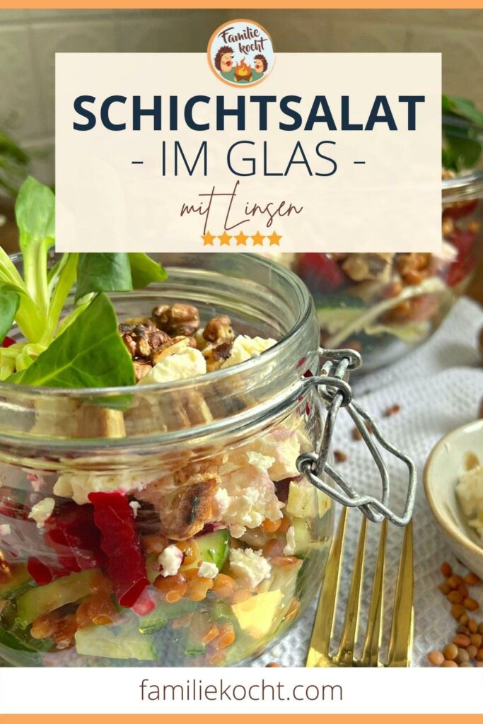 Schichtsalat im Glas