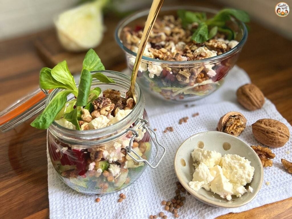 Schichtsalat im Glas Rezept