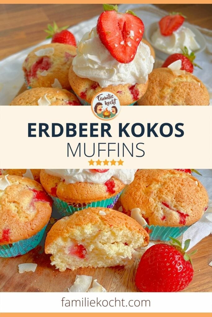Erdbeer Kokos Muffins